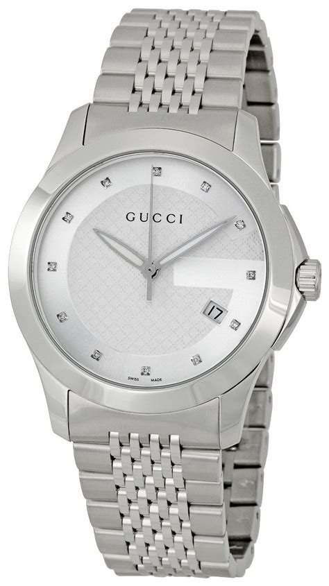 silver men gucci watch|Gucci watch men price.